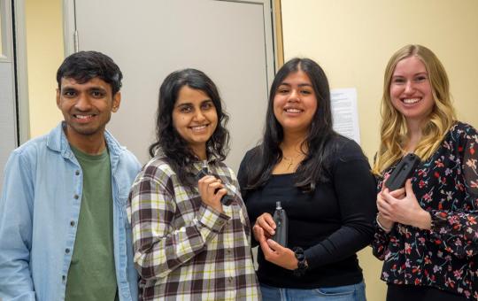 From left to right: Het Patel, Sokiyna Naser, Rubi Santiago Martinez and Anja Damazyn